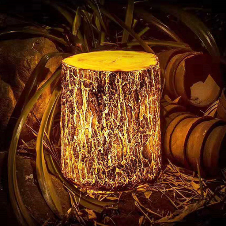 Outdoor Garden Artificial Tree Stump Decorative Light