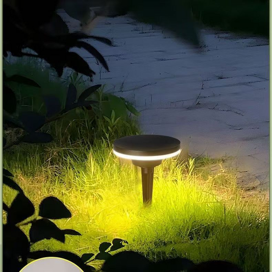 Solar Round Ground Lawn Light