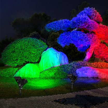 Solar Outdoor Garden Ground Plug Spotlight