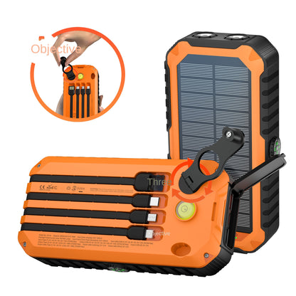 Solar Hand Crank Power Generation Fast Charging Power Bank