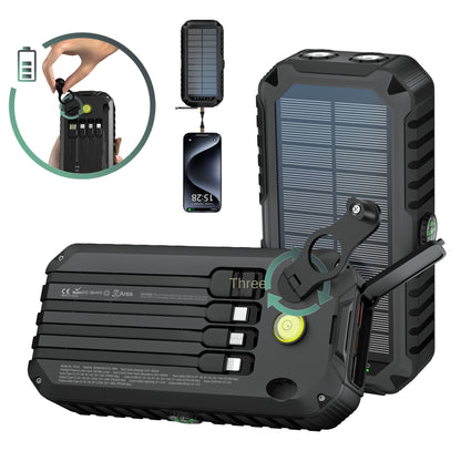 Solar Hand Crank Power Generation Fast Charging Power Bank