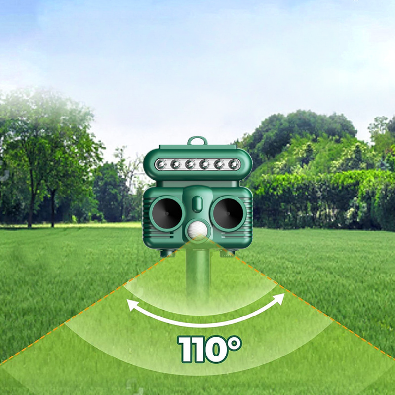 Solar Flash Ultrasonic Repellent Light