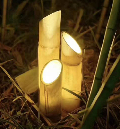 Outdoor rainproof luminous bamboo-style downlight