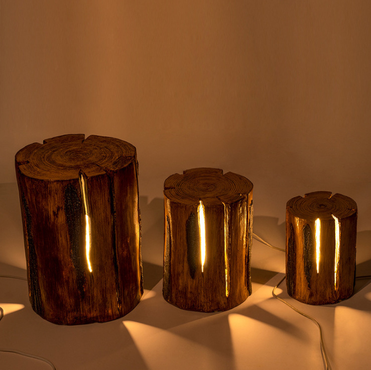 Outdoor Garden Artificial Tree Stump Decorative Light