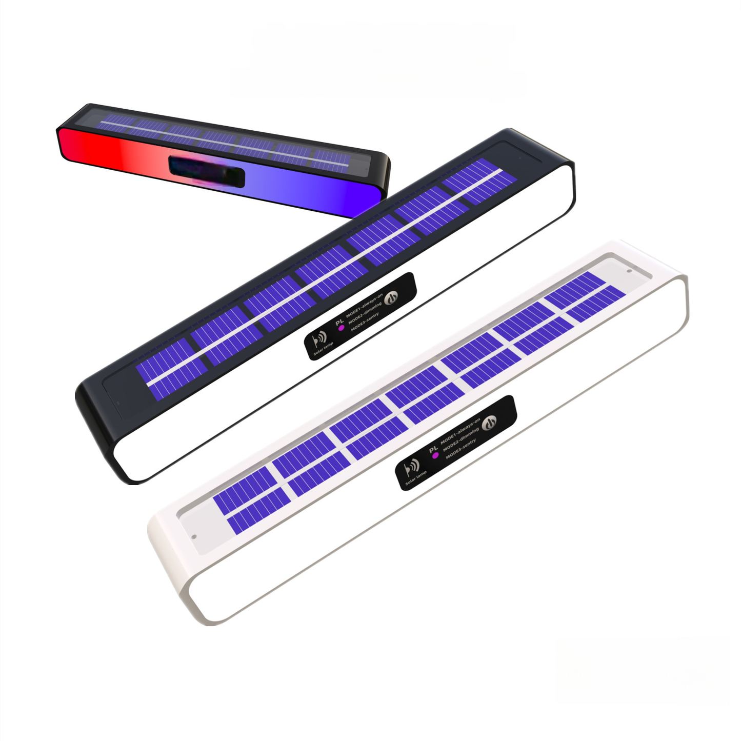 Solar Flashing Red and Blue Construction Road Barrier Light