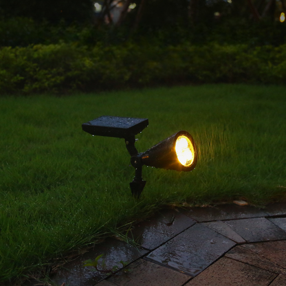Solar Outdoor Garden Ground Plug Spotlight