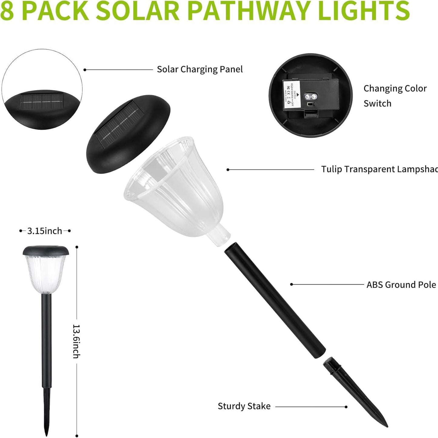 Solar-powered Outdoor Atmosphere Lawn Ground Light for Home Use