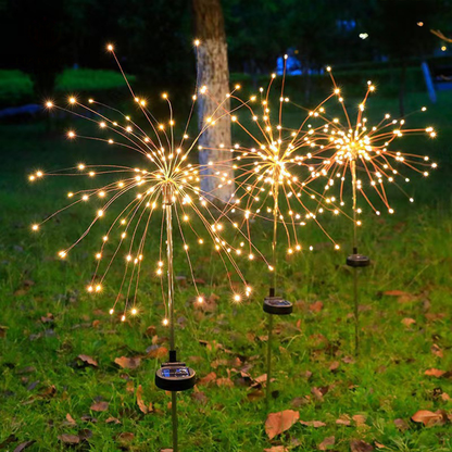 Solar outdoor fireworks atmosphere decorative light
