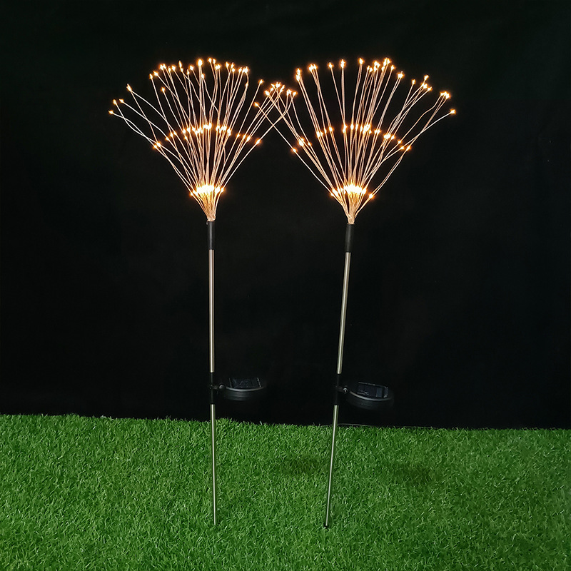 Solar outdoor fireworks atmosphere decorative light
