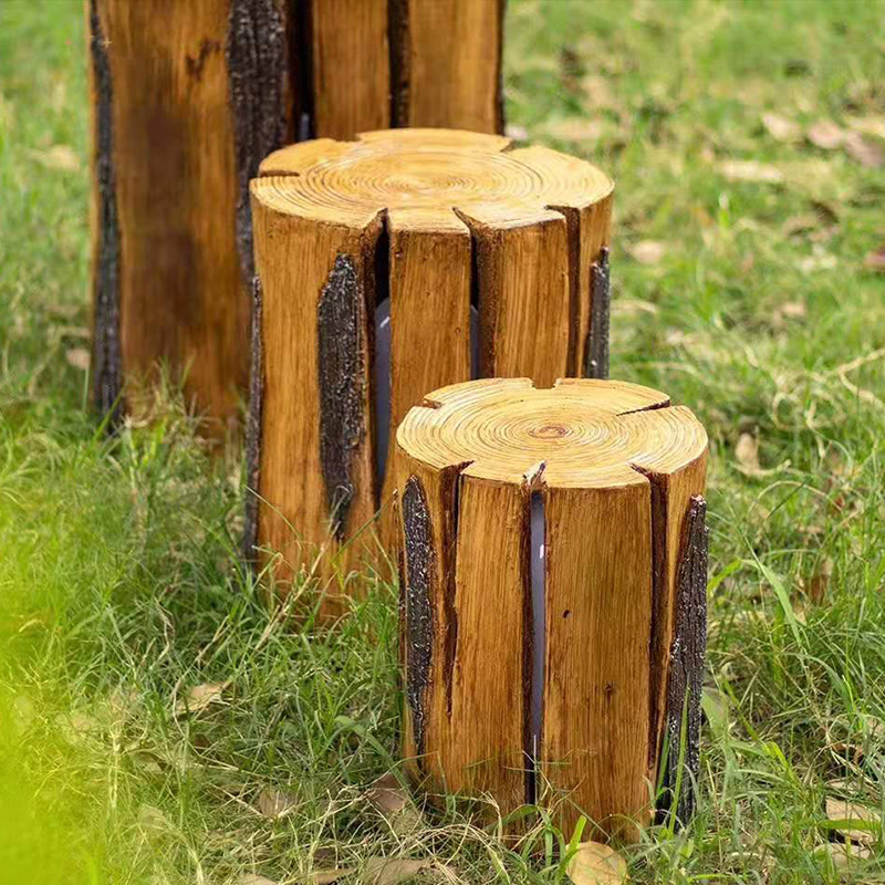 Outdoor Garden Artificial Tree Stump Decorative Light