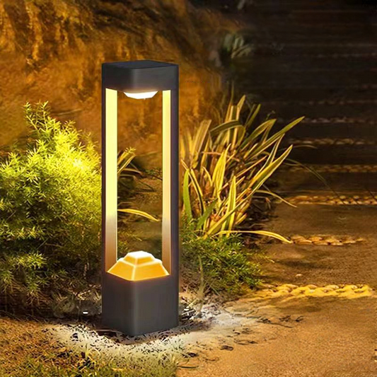 Solar outdoor waterproof column lawn light